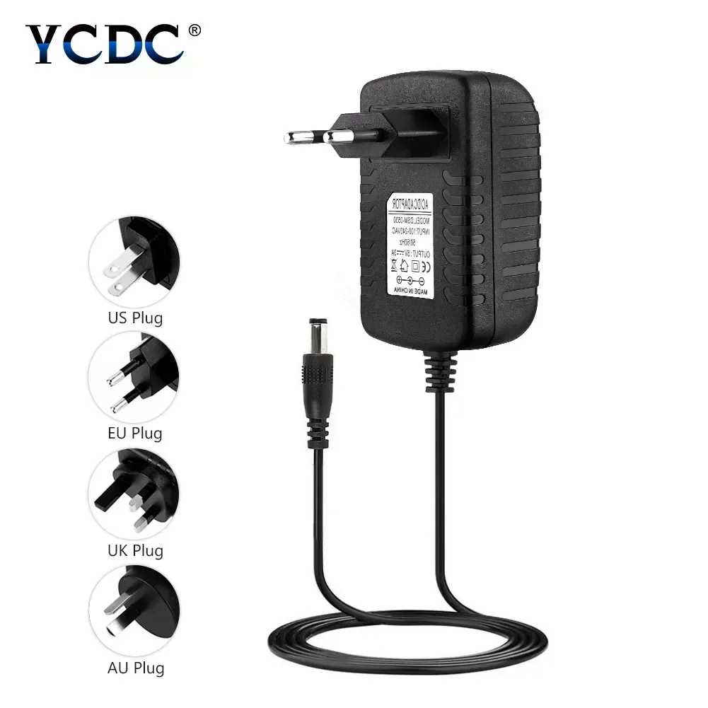 100-240V AC to DC Power Supply Adapter Black Charger adapter 12V 2A EU US UK AU Plug For CCTV Camera LED Strip
100-240V AC to DC Power Supply Adapter Black Charger adapter 12V 2A EU US UK AU Plug For CCTV Camera LED Strip