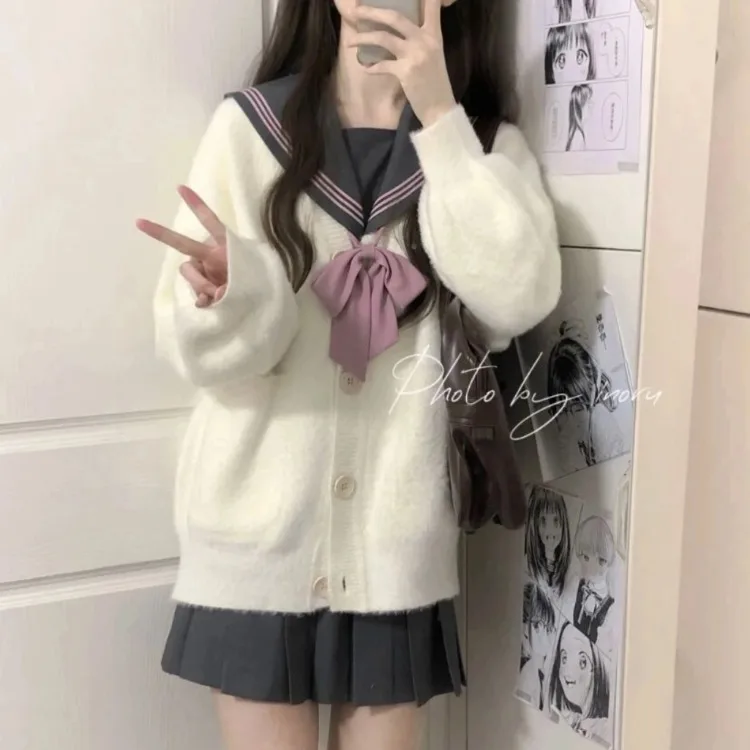 Harajuku Kawaii Jk Plush Sweaters Mujer 2023 Autumn New Thicked Warm Tops Women Y2k Grunge Long Sleeve Knitted Cardigan
Harajuku Kawaii Jk Plush Sweaters Mujer 2023 Autumn New Thicked Warm Tops Women Y2k Grunge Long Sleeve Knitted Cardigan