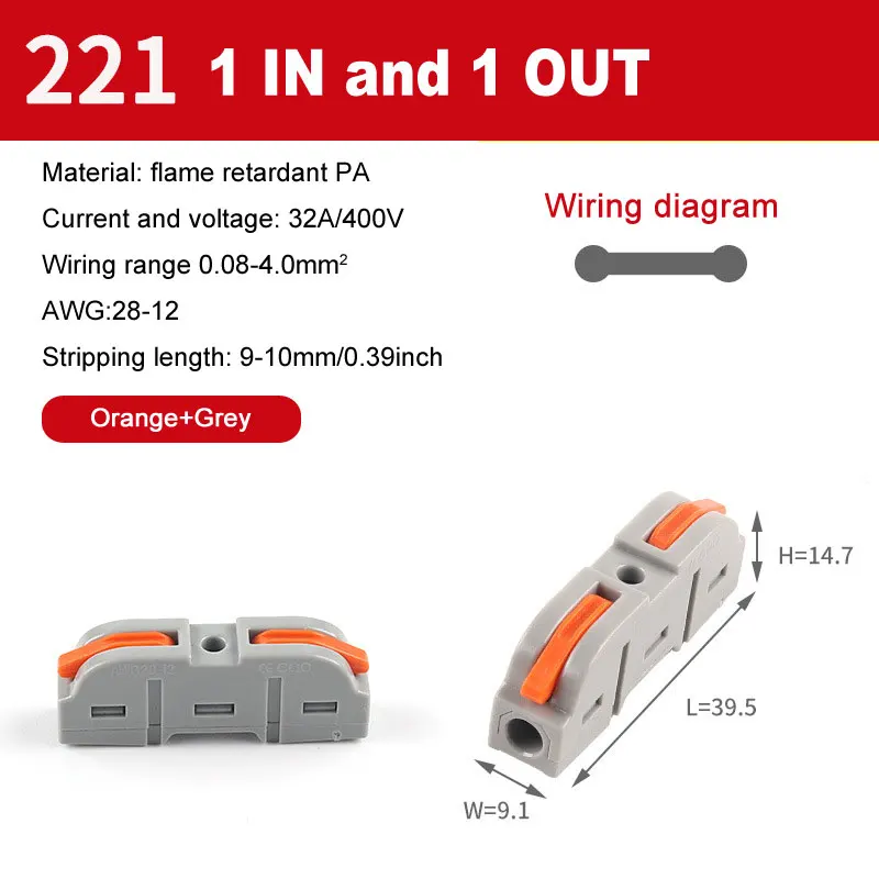 20PCSQuick Wire Conductor Connector Universal Compact 2/3 Pin Splicing Push-in Terminal Block 1 in Multiple Out With Fixing Hole
20PCSQuick Wire Conductor Connector Universal Compact 2/3 Pin Splicing Push-in Terminal Block 1 in Multiple Out With Fixing Hole