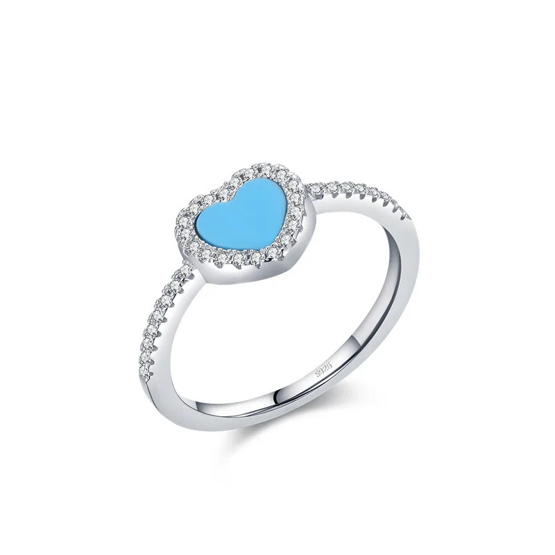 Minimalist 925 Sterling Silver Heart Turquoise Band 18k Gold Plated Pave CZ Brand Jewelry Ins Designer Rings
Minimalist 925 Sterling Silver Heart Turquoise Band 18k Gold Plated Pave CZ Brand Jewelry Ins Designer Rings