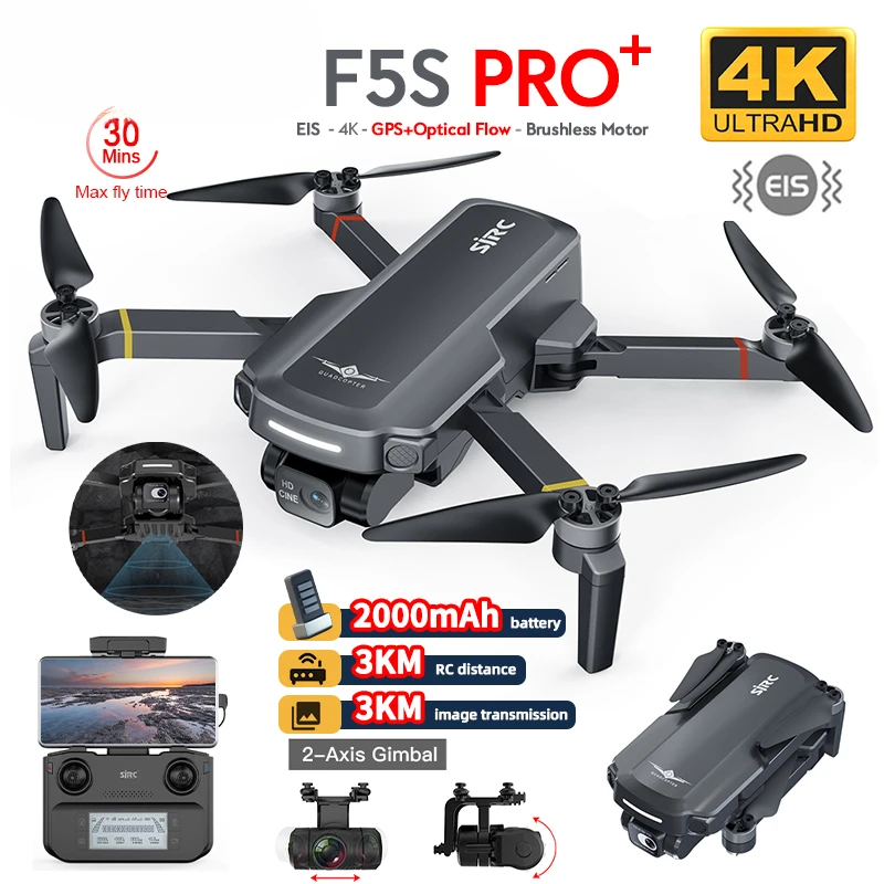 3KM Distance RC Quadcopter F5S PRO GPS Drone With Camera HD 4K Profesional DronesRC EIS Brushless Motor 5G FPV Dron
3KM Distance RC Quadcopter F5S PRO GPS Drone With Camera HD 4K Profesional DronesRC EIS Brushless Motor 5G FPV Dron
