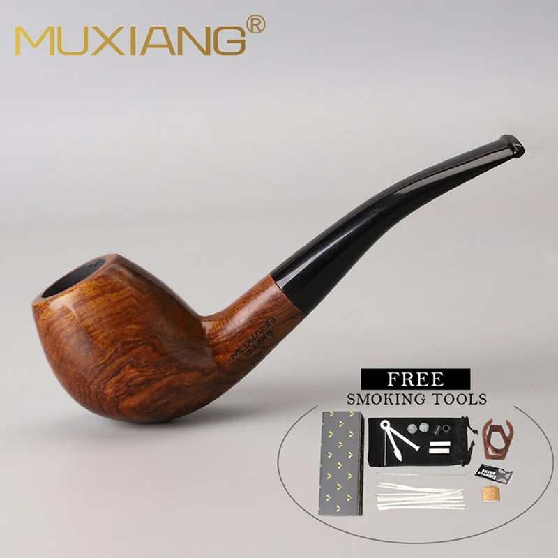 RU-Natural Rosewood Tobacco Pipe Fit for 9mm Activated Carbon Filters Bent Stem Pipe with 10 Free Smoking Accessories Kit ad0032
RU-Natural Rosewood Tobacco Pipe Fit for 9mm Activated Carbon Filters Bent Stem Pipe with 10 Free Smoking Accessories Kit ad0032