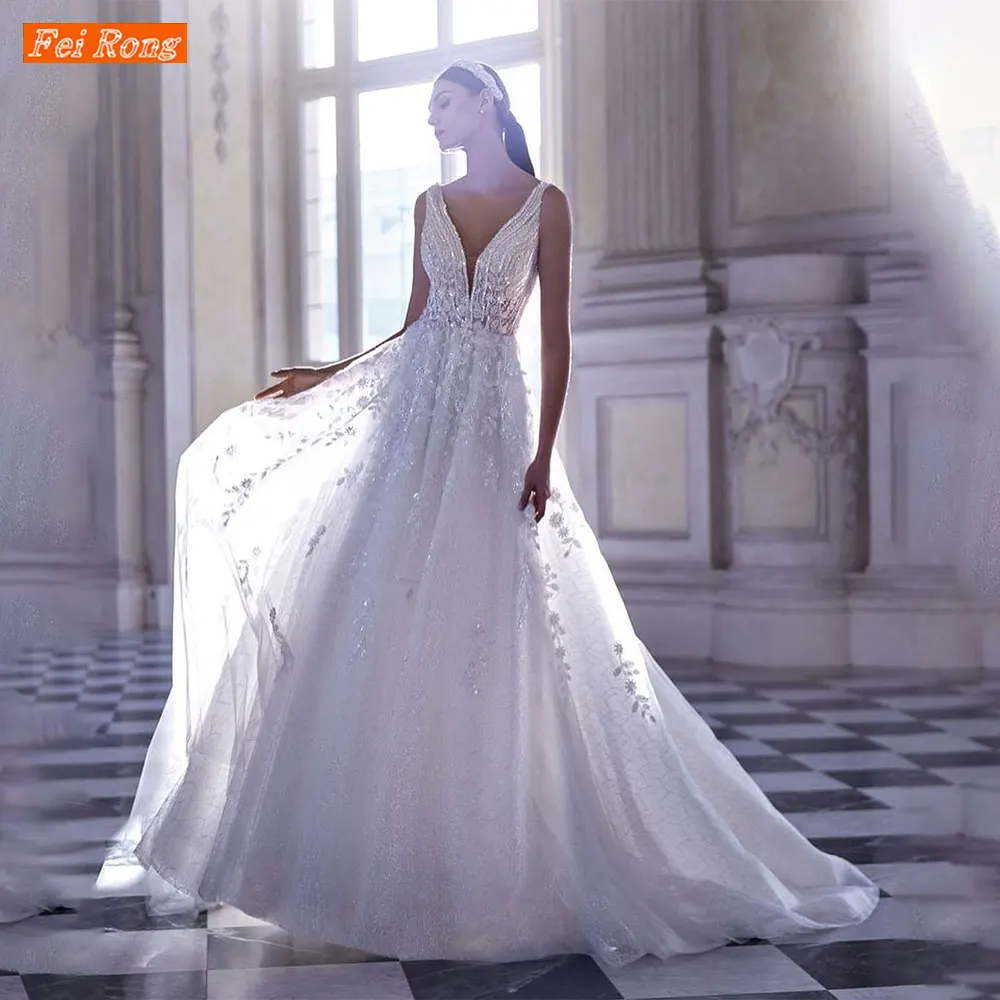 Simple Style Bridal Gown Deep V Neck Strapless Sleeveless Sexy Large Open Back Design Trailing Long Dress Vestidos De Novia
Simple Style Bridal Gown Deep V Neck Strapless Sleeveless Sexy Large Open Back Design Trailing Long Dress Vestidos De Novia