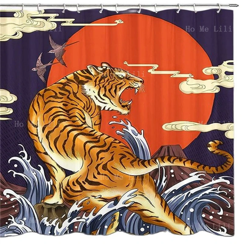 Red Sun Anime Tiger Octopus Asian Kraken Pirate Cool Japanese Theme Polyester Fabric Shower Curtain For Bathroom With Hooks
Red Sun Anime Tiger Octopus Asian Kraken Pirate Cool Japanese Theme Polyester Fabric Shower Curtain For Bathroom With Hooks