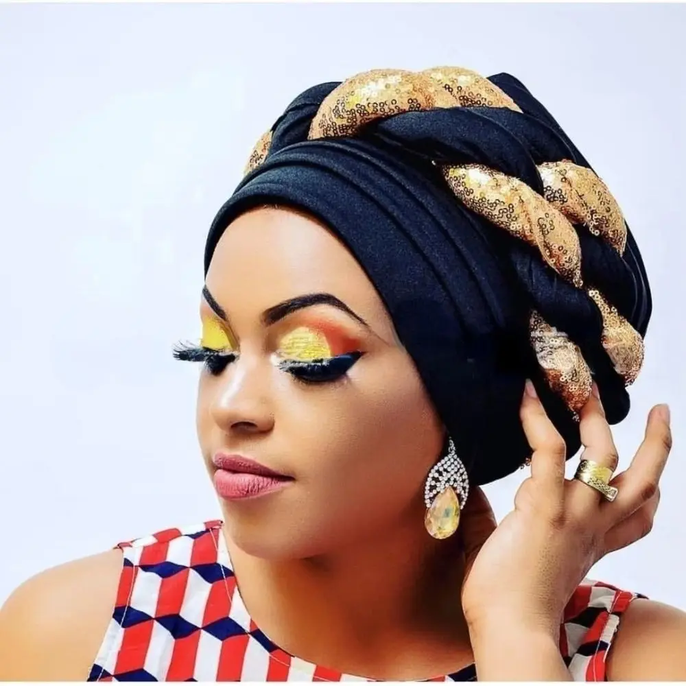Space Layer Turbans Cap Fashion African Already Made Sequins Braids Pleated Headwrap Winter
Space Layer Turbans Cap Fashion African Already Made Sequins Braids Pleated Headwrap Winter