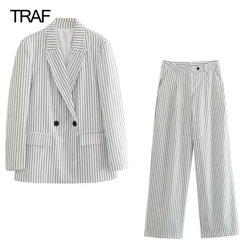 TRAF Elegant Striped Blazer for Women Summer Spring 2023 Long Sleeve Female Top Fashion Suits Wear to Work Korean Women's Coat
TRAF Elegant Striped Blazer for Women Summer Spring 2023 Long Sleeve Female Top Fashion Suits Wear to Work Korean Women's Coat