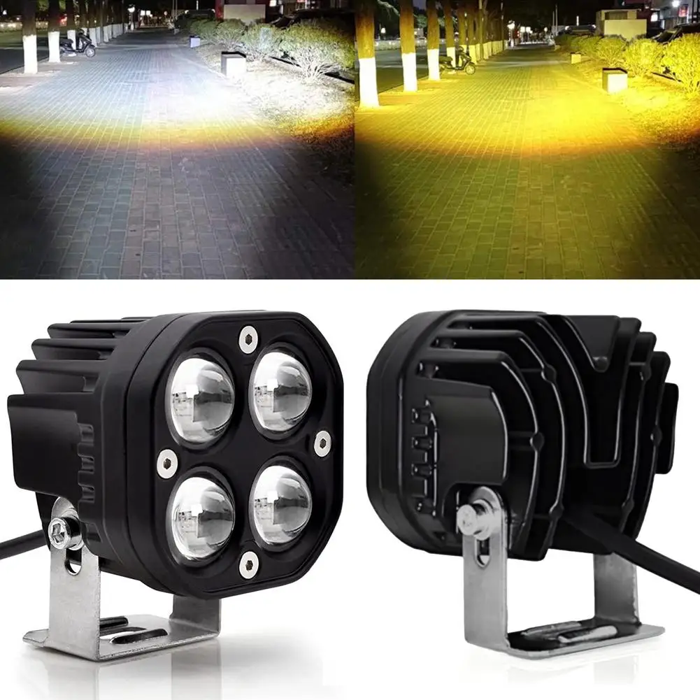 

Car Work Light 4LED Chips 3 Inch 80W 6000k/3000k 8000LM Spotlight Driving Lighting Lamp Motorcycle Modified Parts