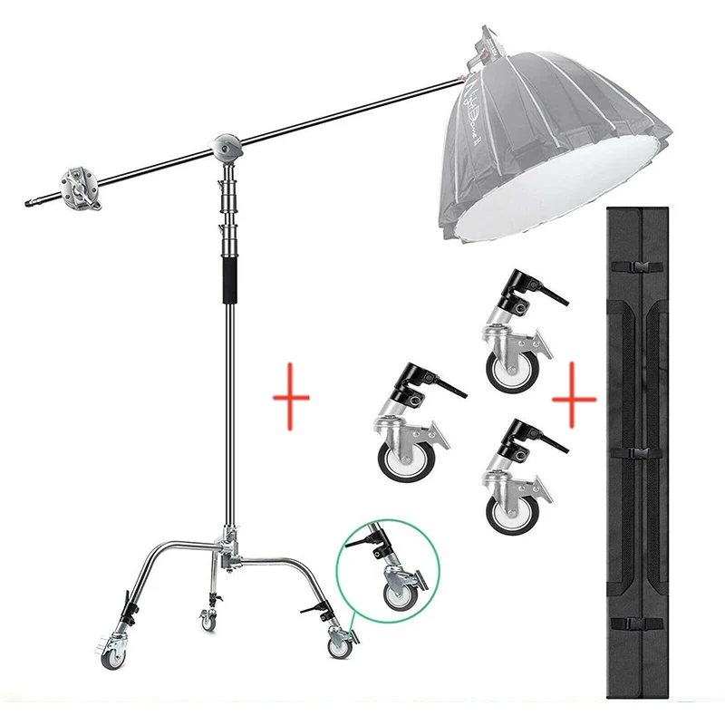 EACHSHOT Stand with Bag Sandbag 100% Metal Max Height 10.8ft/330cm Adjustable Reflector Stand for Photography Studio Video
EACHSHOT Stand with Bag Sandbag 100% Metal Max Height 10.8ft/330cm Adjustable Reflector Stand for Photography Studio Video
