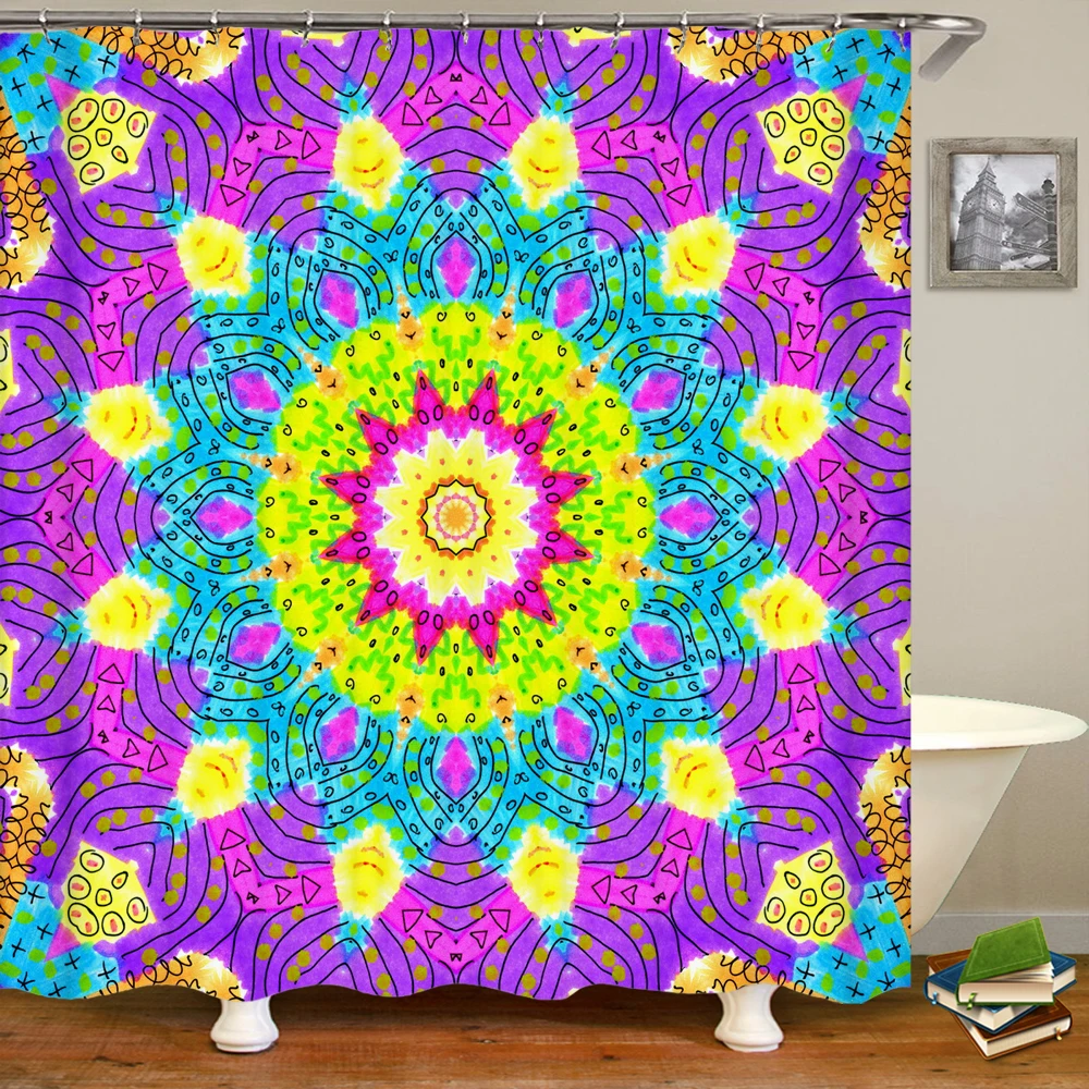 Mandala Style Printed Shower Curtain Bathroom Curtain with Hook Waterproof Decorative Curtain Boho 3D Shower Curtains 180x180cm
Mandala Style Printed Shower Curtain Bathroom Curtain with Hook Waterproof Decorative Curtain Boho 3D Shower Curtains 180x180cm