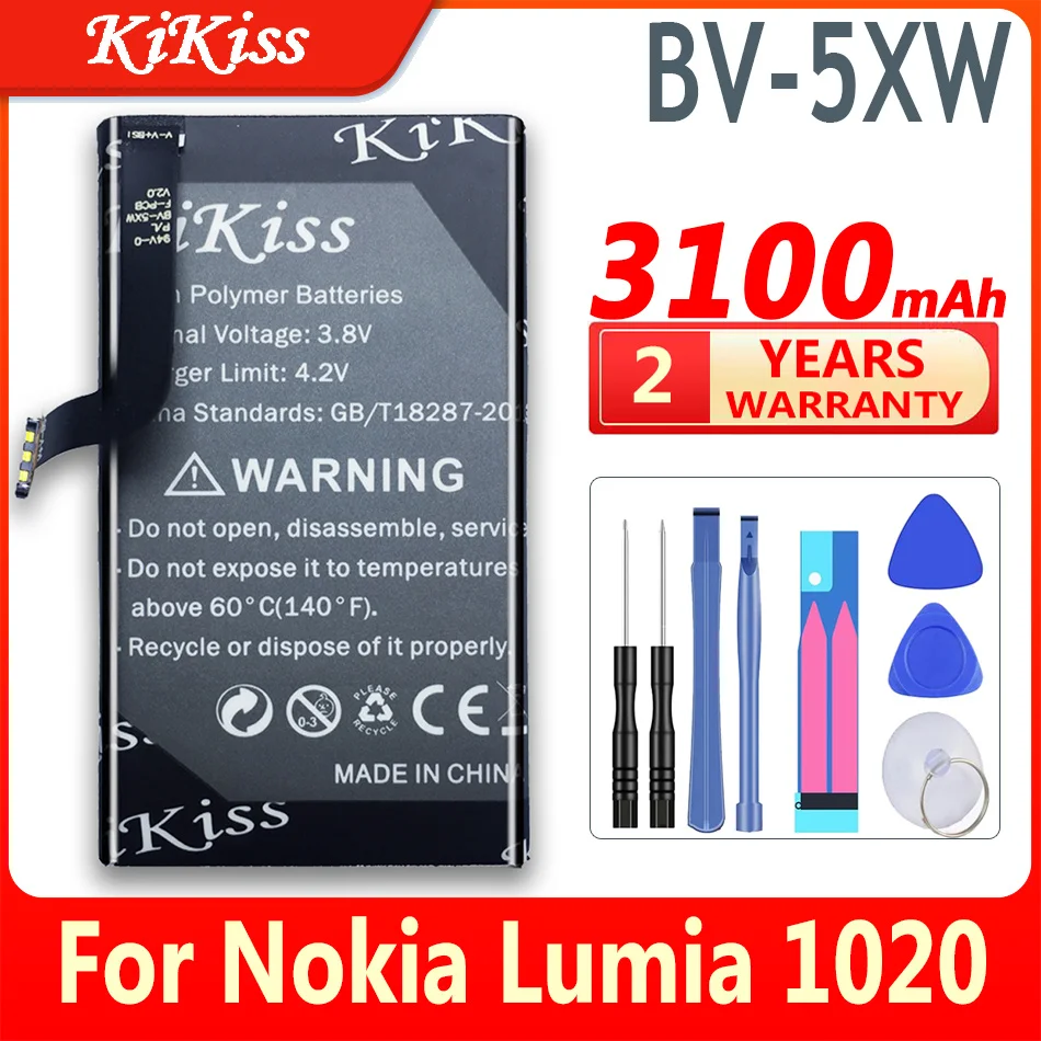 

KiKiss BV-5XW 3100mAh Lithium Replacement Battery For Nokia Lumia 1020 EOS Zoom Lumia1020 RM-876 RM-875 RM-877 RM 876 875 877