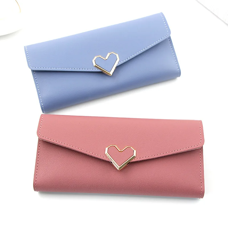 2023 New Korean Women's Wallet Long Heart-Shaped Buckle Wallet Women's Handbag Coin Purse Card Holder
2023 New Korean Women's Wallet Long Heart-Shaped Buckle Wallet Women's Handbag Coin Purse Card Holder