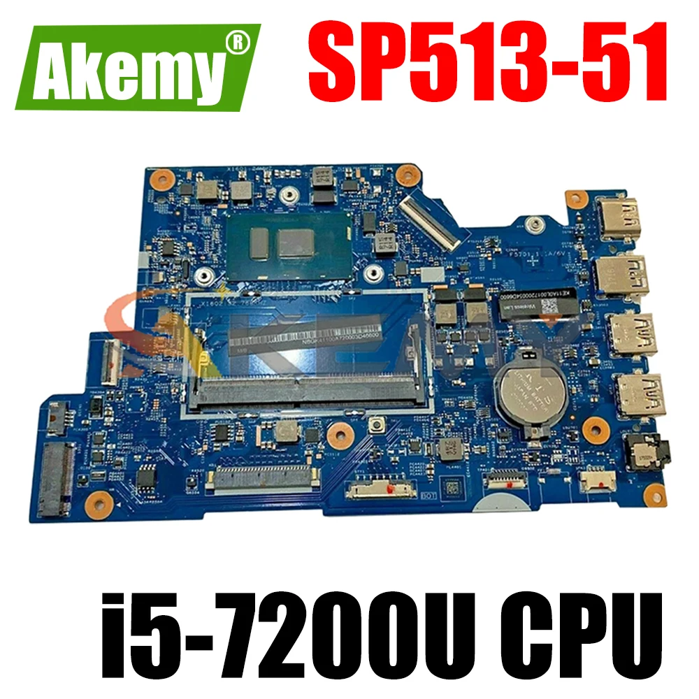 For ACER Aspire SP513-51 i5-7200U Notebook Mainboard 16801-1 SR2ZU DDR4 Laptop Motherboard
For ACER Aspire SP513-51 i5-7200U Notebook Mainboard 16801-1 SR2ZU DDR4 Laptop Motherboard