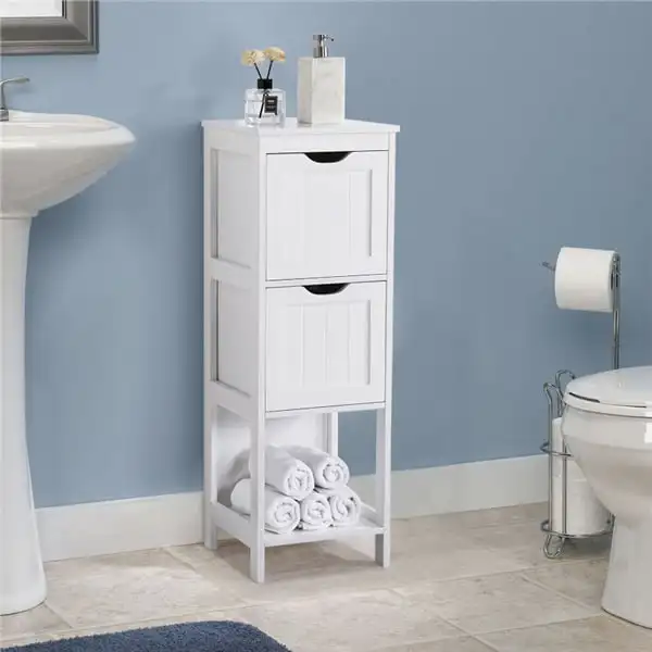 3 Tiers Bathroom Cabinet Modern Storage Organizer Heavy Duty Vanity Stylish Floor Cabinet, White
3 Tiers Bathroom Cabinet Modern Storage Organizer Heavy Duty Vanity Stylish Floor Cabinet, White