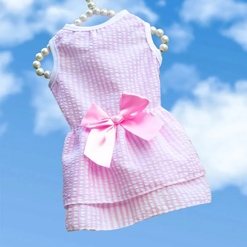 New Pet Striped Halter Gauze Skirt Attractive Spring Summer Cat Clothes Dress Skirt For Small Dog Dressing Pet Supplies Hot 2022
New Pet Striped Halter Gauze Skirt Attractive Spring Summer Cat Clothes Dress Skirt For Small Dog Dressing Pet Supplies Hot 2022