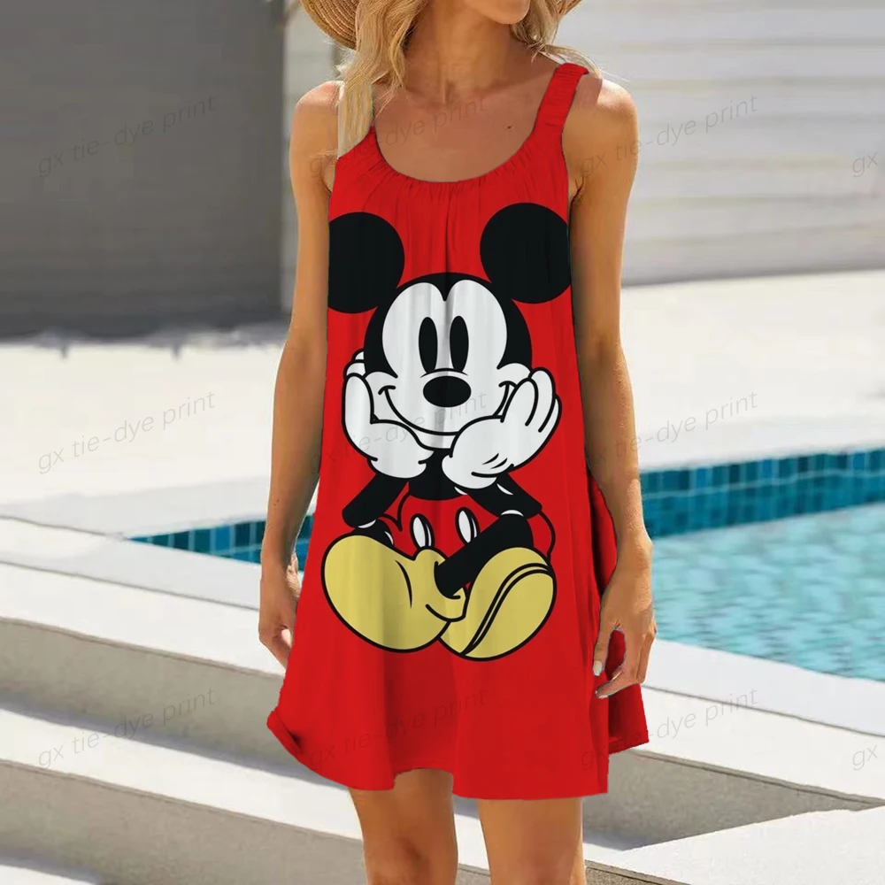 Повседневный Сарафан с принтом Микки Мауса Disney, женское пляжное платье в стиле бохо, сексуальное женское мини-платье с открытой спиной, летнее платье без рукавов с принтом
Повседневный Сарафан с принтом Микки Мауса Disney, женское пляжное платье в стиле бохо, сексуальное женское мини-платье с открытой спиной, летнее платье без рукавов с принтом