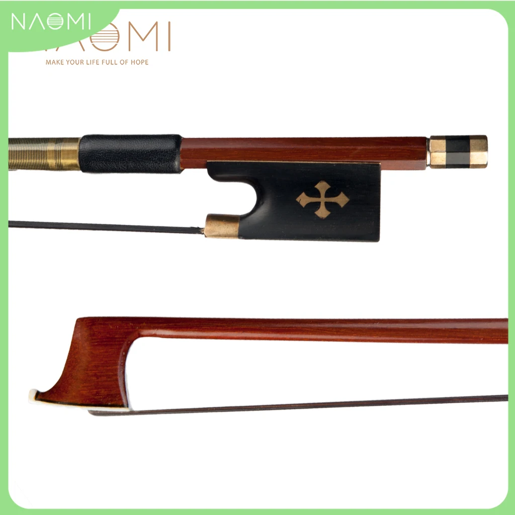 NAOMI 4/4 Violin Bow Brazilwood Violin Bow Round Stick Sheepskin Wrap Black Mongolia Horsehair W/ Ebony Frog
NAOMI 4/4 Violin Bow Brazilwood Violin Bow Round Stick Sheepskin Wrap Black Mongolia Horsehair W/ Ebony Frog