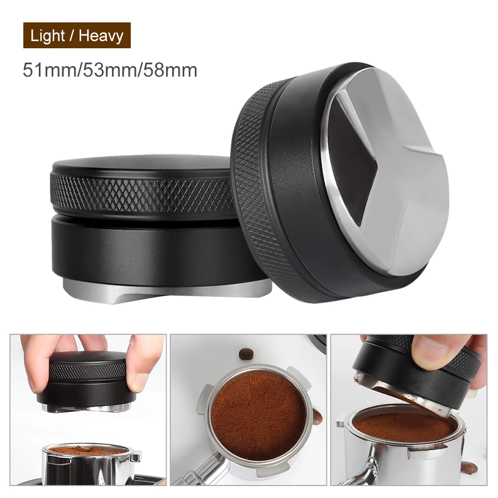 Stainless Steel Coffee Espresso Tamper Coffeeware Tampers 51/53/58mm Coffee Portafilter Latte Cappuccino Mocha Cafe Americano
Stainless Steel Coffee Espresso Tamper Coffeeware Tampers 51/53/58mm Coffee Portafilter Latte Cappuccino Mocha Cafe Americano