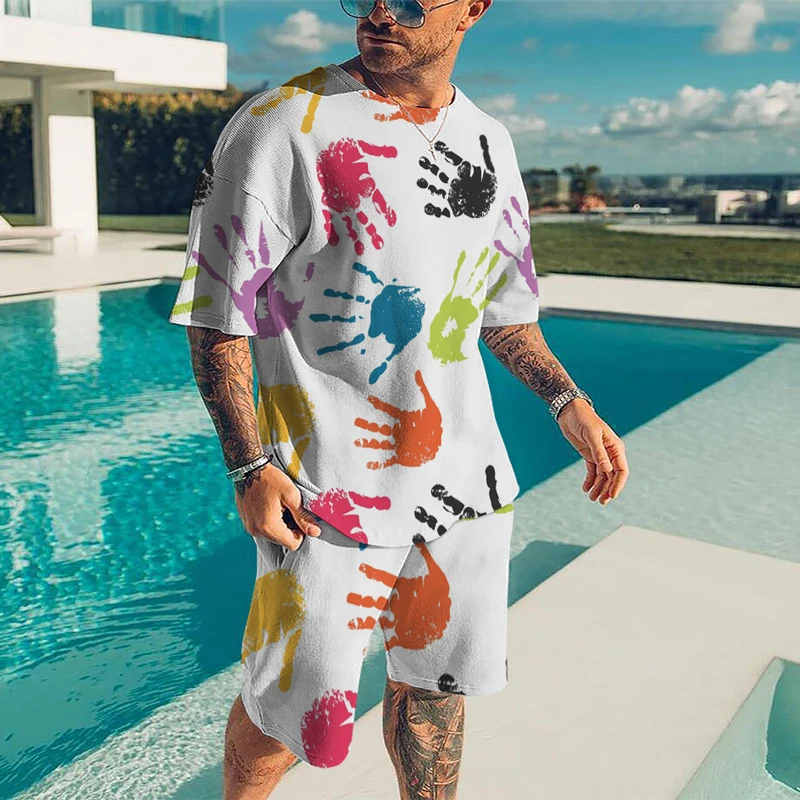 2022 Street Casual Suit Men's Short Sleeve 3D Printing Hip Hop Oversized Fitness Outdoor Jogging Men's Suit Sportswear Summer
2022 Street Casual Suit Men's Short Sleeve 3D Printing Hip Hop Oversized Fitness Outdoor Jogging Men's Suit Sportswear Summer