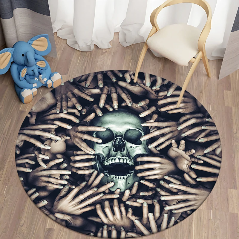 Skull round carpet floor mat Picnic mat children' room decor Prayer mat area mat Halloween Doormat living room carpet anime rug
Skull round carpet floor mat Picnic mat children' room decor Prayer mat area mat Halloween Doormat living room carpet anime rug