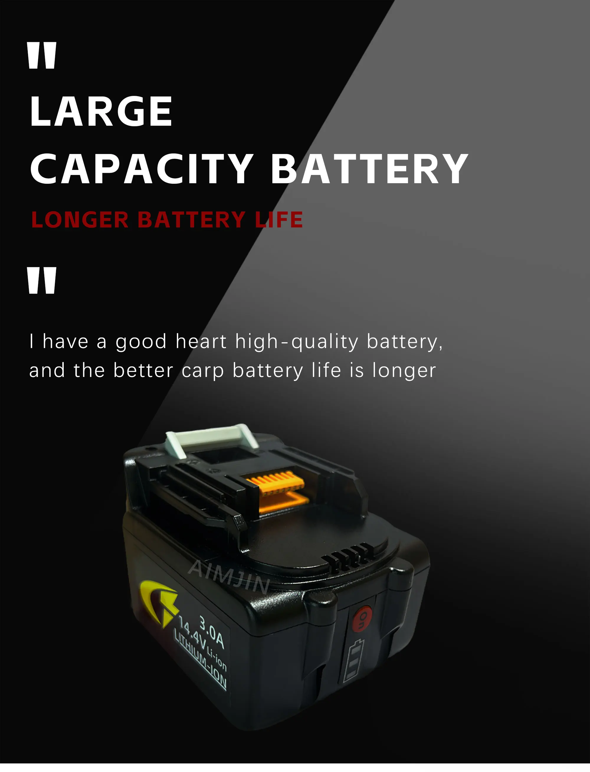 14.4V 3.0Ah 3000mAh Lithium-Ion BL1430 Rechargeable Battery for Makita Cordless Tools BL1440 DA340DRF BDF343
14.4V 3.0Ah 3000mAh Lithium-Ion BL1430 Rechargeable Battery for Makita Cordless Tools BL1440 DA340DRF BDF343