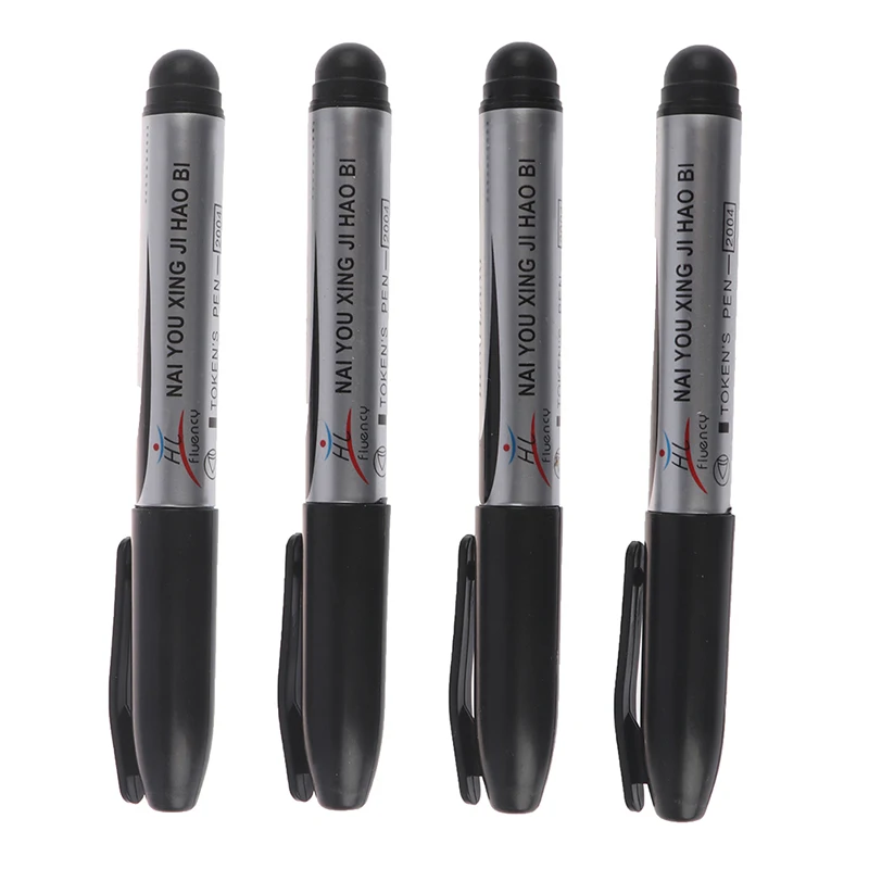 4pcs Black Permanent Oil Marker Pen Token Pens for Paper Metal Glass Marking Pen Office School Supplies Large Capacity Pen
4pcs Black Permanent Oil Marker Pen Token Pens for Paper Metal Glass Marking Pen Office School Supplies Large Capacity Pen