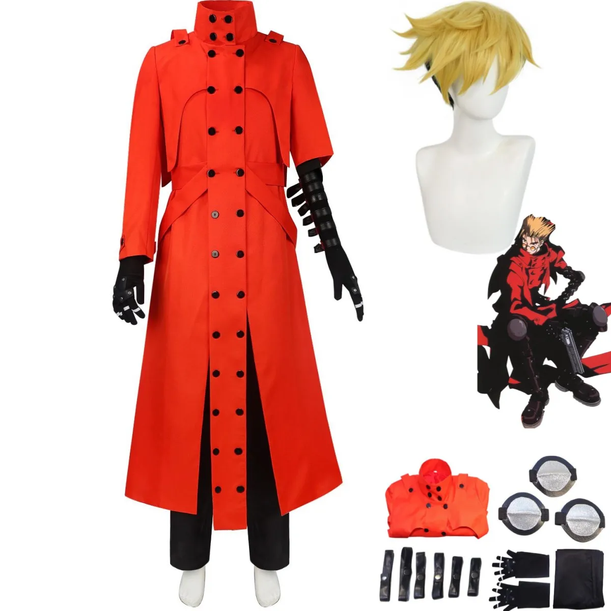 2023 New Anime Trigun Vash The Stampede Cosplay Costume Wig Long Red Windbreaker Coat Uniform Adult Man Halloween Carnival Suit
2023 New Anime Trigun Vash The Stampede Cosplay Costume Wig Long Red Windbreaker Coat Uniform Adult Man Halloween Carnival Suit
