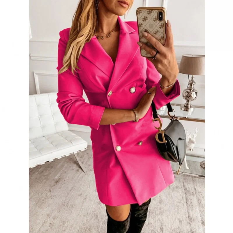 2022 fashion new autumn and winter long-sleeved solid color double-breasted thin small suit jacket
2022 fashion new autumn and winter long-sleeved solid color double-breasted thin small suit jacket