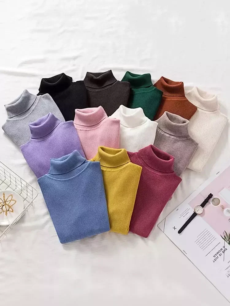 JMPRS Turtleneck Women Pullover Sweater Spring Jumper Knitted Basic Top Fashion Autumn Long Sleeve Korean Ladies Clothes
JMPRS Turtleneck Women Pullover Sweater Spring Jumper Knitted Basic Top Fashion Autumn Long Sleeve Korean Ladies Clothes