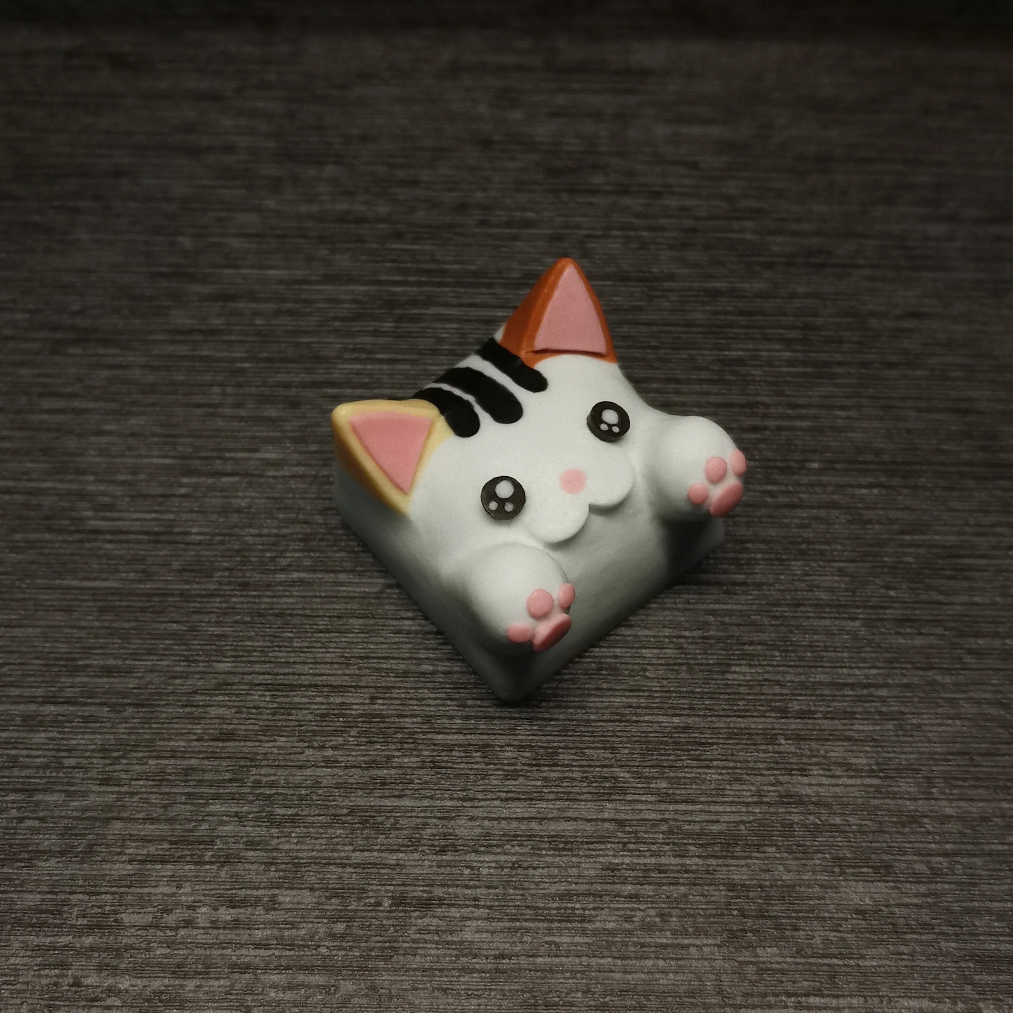 Механическая игровая клавиатура с милым мультяшным котом из смолы ручной работы