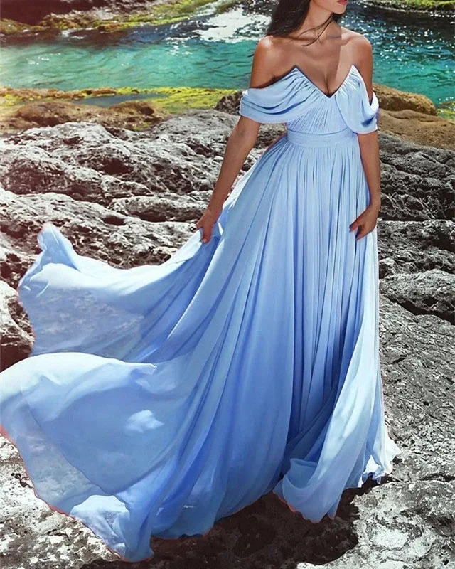 Spaghetti Strap Off the shouler V-neck Fairy Bridesmaid Dresses Fashion Backless Elegant A-line Solid Long Evening Dress
Spaghetti Strap Off the shouler V-neck Fairy Bridesmaid Dresses Fashion Backless Elegant A-line Solid Long Evening Dress