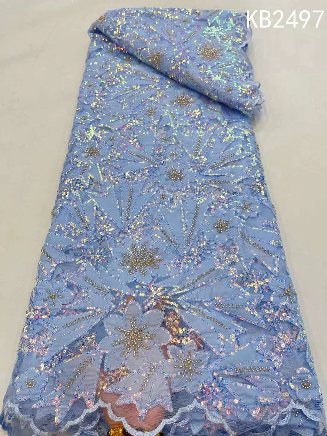 Blue Pearl Beaded French Lace Sequin Lace Fabric Africa Lace Fabric High Quality 2023 Green Wedding Nigerian Lace Fabric KB2497
Blue Pearl Beaded French Lace Sequin Lace Fabric Africa Lace Fabric High Quality 2023 Green Wedding Nigerian Lace Fabric KB2497