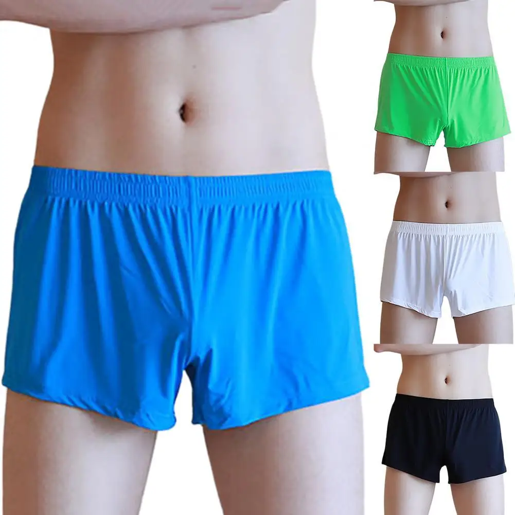 Ice Silk Mens Boxer Shorts Loose Men Solid Underpants Comfortable Stretchable Boxer Brief Loose Cool Panties Home Sleep Wear
Ice Silk Mens Boxer Shorts Loose Men Solid Underpants Comfortable Stretchable Boxer Brief Loose Cool Panties Home Sleep Wear