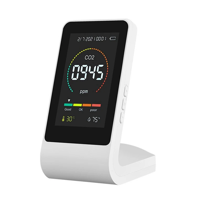 Air Quality Monitor Indoor,CO2 Sensor,Temperature, Humidity Professional Sensor Real-Time Readings, CO2 Alarm Meter
Air Quality Monitor Indoor,CO2 Sensor,Temperature, Humidity Professional Sensor Real-Time Readings, CO2 Alarm Meter