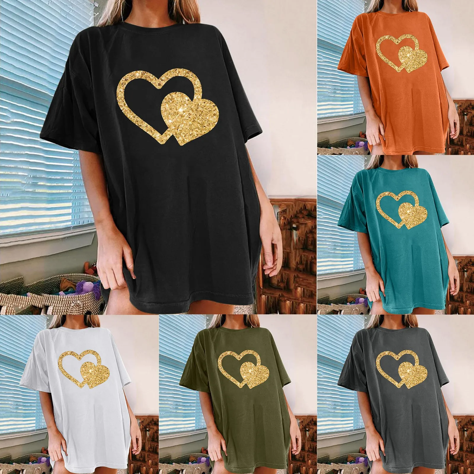 Women's Casual Shirt Top Short Sleeve Vintage Printed Pattern T Shirt 90s Vintage Vintage Korean version Basic Top
Women's Casual Shirt Top Short Sleeve Vintage Printed Pattern T Shirt 90s Vintage Vintage Korean version Basic Top