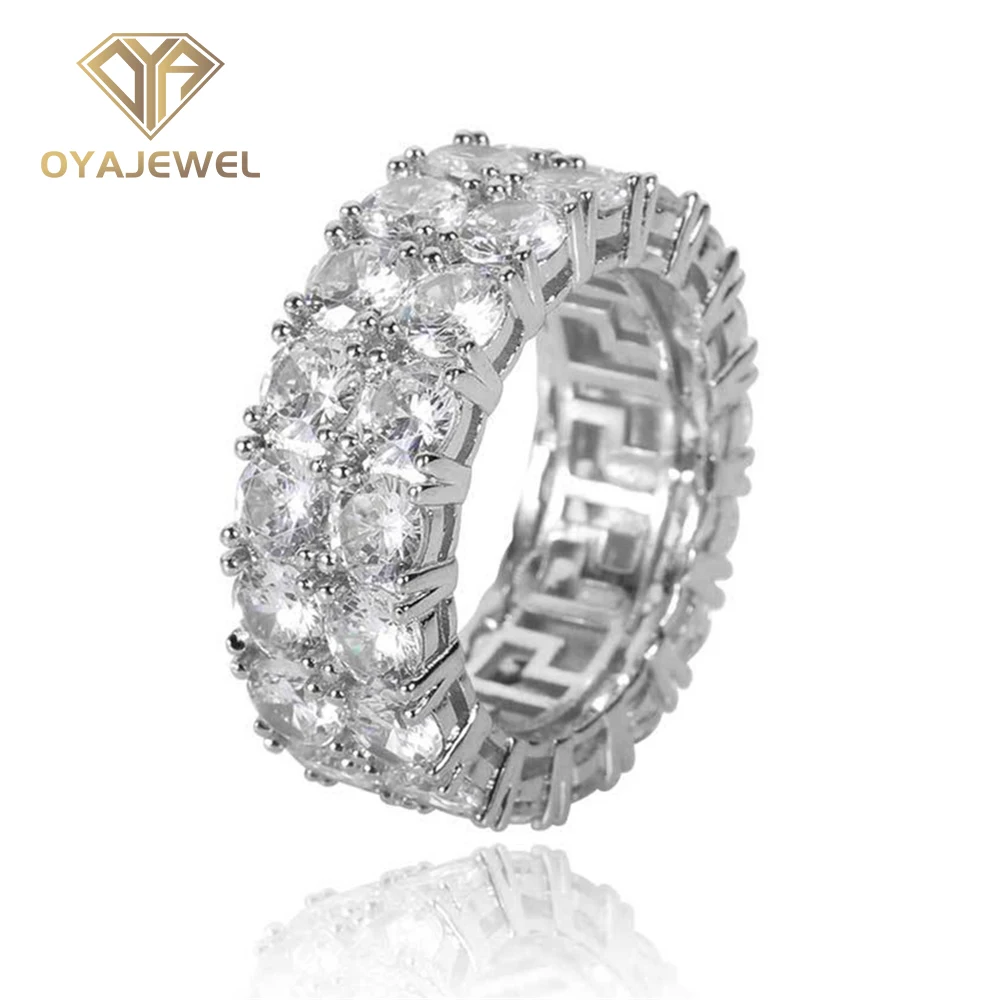 OYAJEWL 2 Row Cubic Ziconia Rainstone Brass Ring Fashion Hip Hop Rock Wedding Baguette Band Women Men Charm Jewelry Decoration
OYAJEWL 2 Row Cubic Ziconia Rainstone Brass Ring Fashion Hip Hop Rock Wedding Baguette Band Women Men Charm Jewelry Decoration