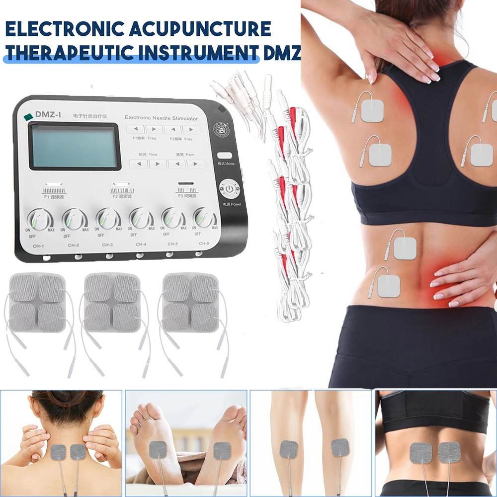 

6 Output Channel Disgistal Multi-Functional TENS Body Massager Electric Muscle Stimulator Relax Electroacupuncture Patch Massage