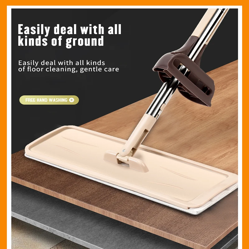 Squeeze Floor Mop Hand-Washing Free Magic Microfiber Flat Spin 360 Rotating Mop Head Rag Mop For Home And Kitchen Cleaning Tool 
Squeeze Floor Mop Hand-Washing Free Magic Microfiber Flat Spin 360 Rotating Mop Head Rag Mop For Home And Kitchen Cleaning Tool