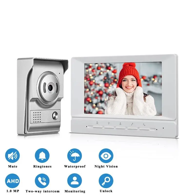 

Yobang Security 7" Home Video Doorbell Building Automation Support Unlock Monitor Intercom IR Camera Door Bell Video Doorphone