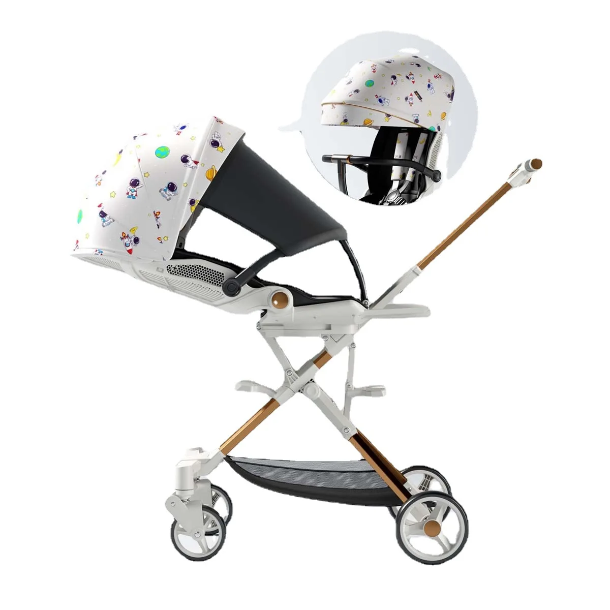 Sitting Lying Lightweight Folding Bicycle High Landscape Reversing Baby Stroller
Sitting Lying Lightweight Folding Bicycle High Landscape Reversing Baby Stroller