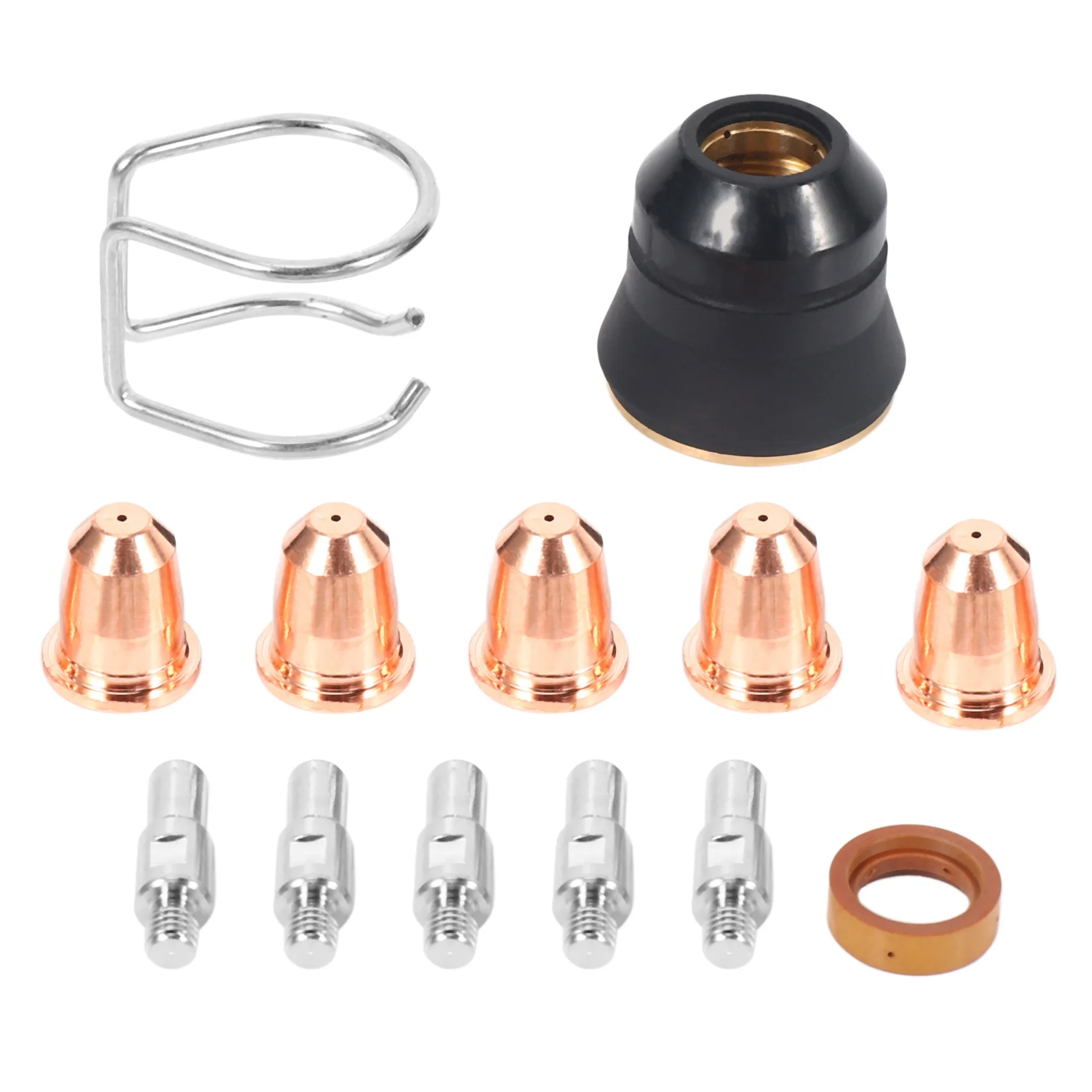 13Pcs Plasma Cutter Torch S45 Accessory Kit Electrodes Nozzle Tips Spacer Guide Retaining Cap Gas Diffuser Plasma Cutting Tor
13Pcs Plasma Cutter Torch S45 Accessory Kit Electrodes Nozzle Tips Spacer Guide Retaining Cap Gas Diffuser Plasma Cutting Tor