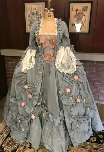 Women's 1770s Rococo Marie Antoinette Ball Gown Dress Princess Royal Court Robe la Francaise Sack Back Dress
Women's 1770s Rococo Marie Antoinette Ball Gown Dress Princess Royal Court Robe la Francaise Sack Back Dress