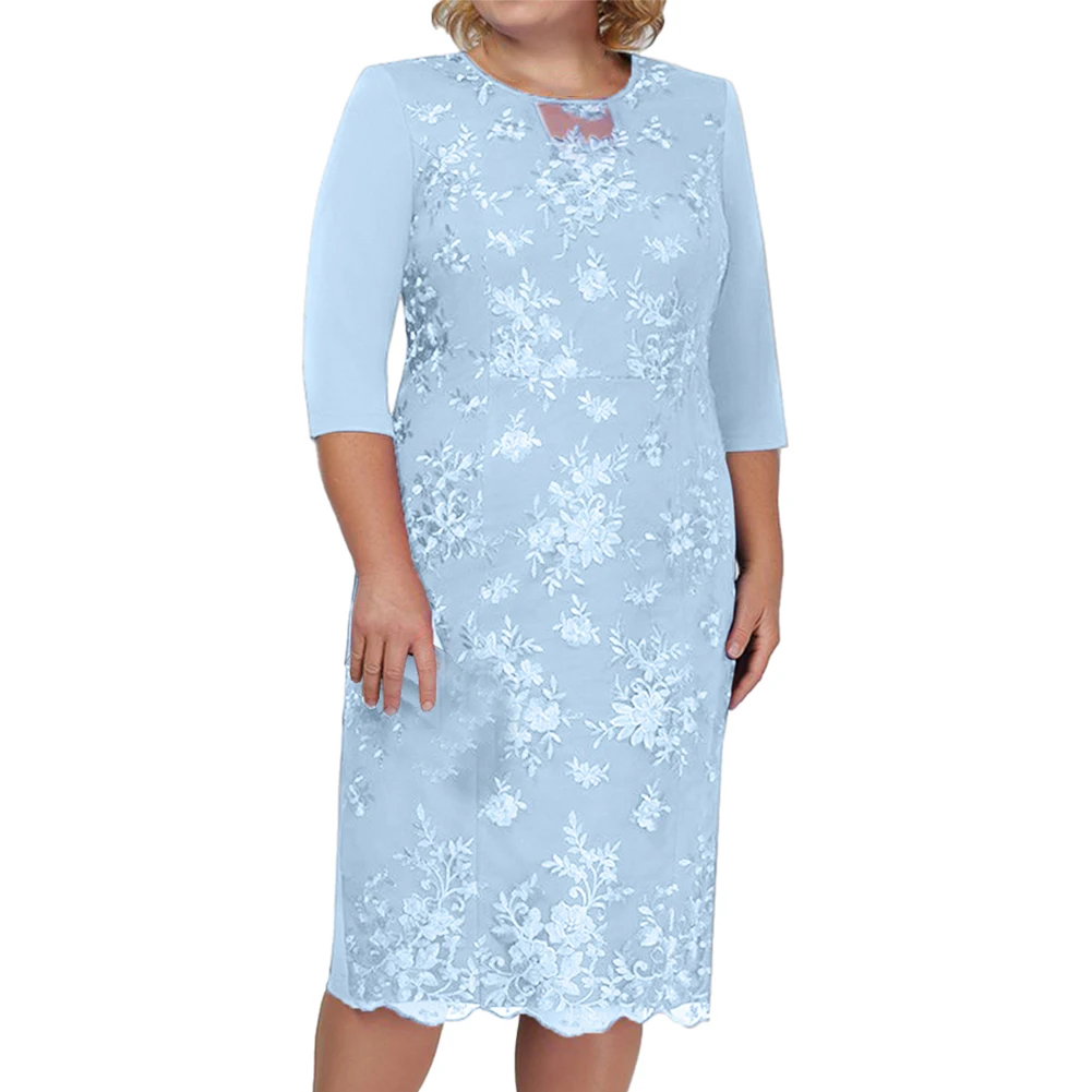 2022 New Plus Size Ladies Autumn Lace Stitching Fake Two Piece Dress Middle Sleeve Skirt Evening Party Dresses Women
2022 New Plus Size Ladies Autumn Lace Stitching Fake Two Piece Dress Middle Sleeve Skirt Evening Party Dresses Women