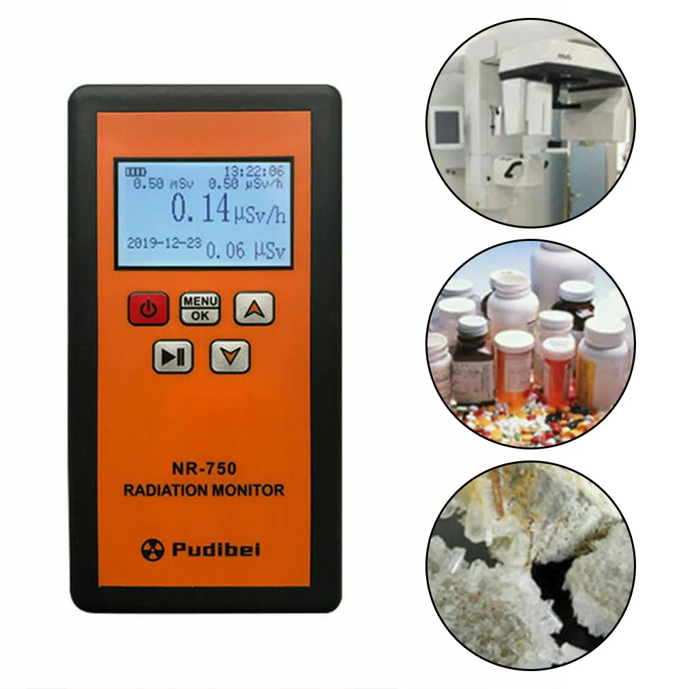 NR-750 Digital Nuclear Radiation Detector Radioactivity Tester Geiger Counter Electromagnetic Radiation Tester Β Y X-Ray
NR-750 Digital Nuclear Radiation Detector Radioactivity Tester Geiger Counter Electromagnetic Radiation Tester Β Y X-Ray