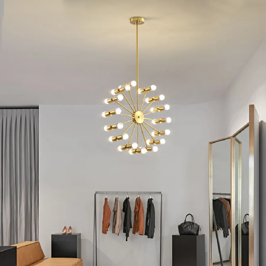 Copper Silver Metal Modern LED Pendant Light For Living room Bedroom Dining Hanging Lamp Ferris Wheel Dia 55cm 16/30 heads
Copper Silver Metal Modern LED Pendant Light For Living room Bedroom Dining Hanging Lamp Ferris Wheel Dia 55cm 16/30 heads