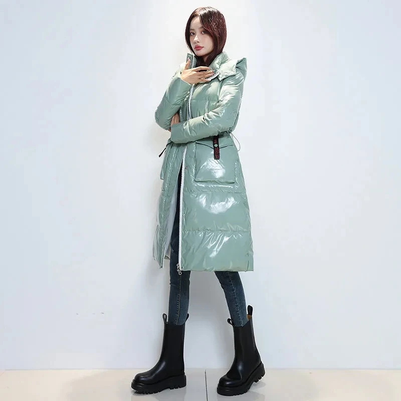 Long Bright Face Down Cotton Jacket for Women, Hooded Loose Coat, Wash Free Padded, Over the Knee, Thick, Female, Autumn,2023
Long Bright Face Down Cotton Jacket for Women, Hooded Loose Coat, Wash Free Padded, Over the Knee, Thick, Female, Autumn,2023