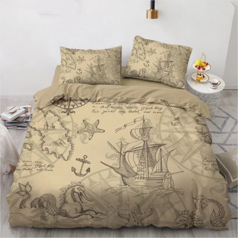 

Комплект постельного белья с якорем, искусственное покрывало с морским якорем, лодочкой, пиратским пододеяльником для женщин, мужчин, детей, подростков, мальчиков, украшение для кровати
