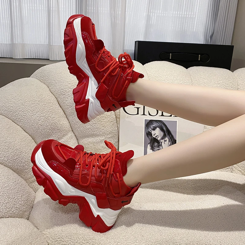 Women Leather Chunky Sneakers 2023 Spring Autumn High Platform Outdoor Casual Shoes Woman Trainers Vulcanized Sports Shoes 6.5CM
Women Leather Chunky Sneakers 2023 Spring Autumn High Platform Outdoor Casual Shoes Woman Trainers Vulcanized Sports Shoes 6.5CM