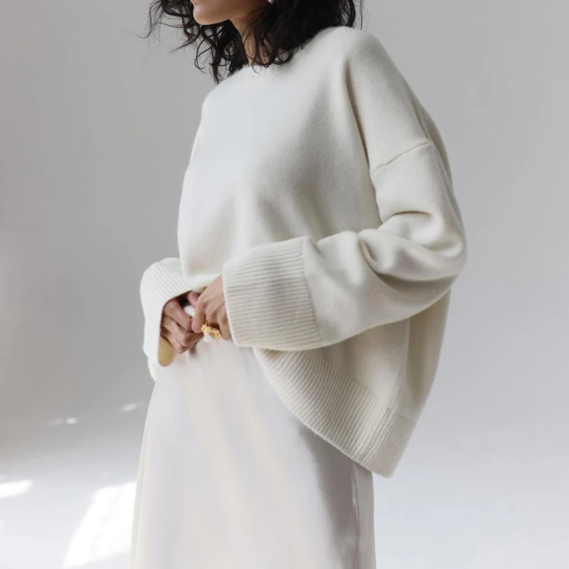 Oversized Sweater For Women Light Blue White Loose Pullover Tops Fashion Casual Autumn Pullovers For Winter Women Thin Sweaters
Oversized Sweater For Women Light Blue White Loose Pullover Tops Fashion Casual Autumn Pullovers For Winter Women Thin Sweaters