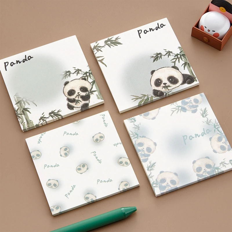 

Y1UB Lovely Panda Sticky Note Self-Adhesive Notepads Posted Writing Pads Stickers 50 Sheets for Kids Teens Adults