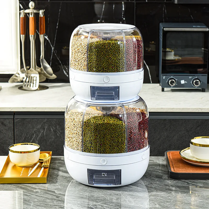 Rice Storage Box 360 Degree Rotating Rice Dispenser Sealed Dry Cereal Bucket Dispenser Moisture-proof Food Container Storage Box
Rice Storage Box 360 Degree Rotating Rice Dispenser Sealed Dry Cereal Bucket Dispenser Moisture-proof Food Container Storage Box